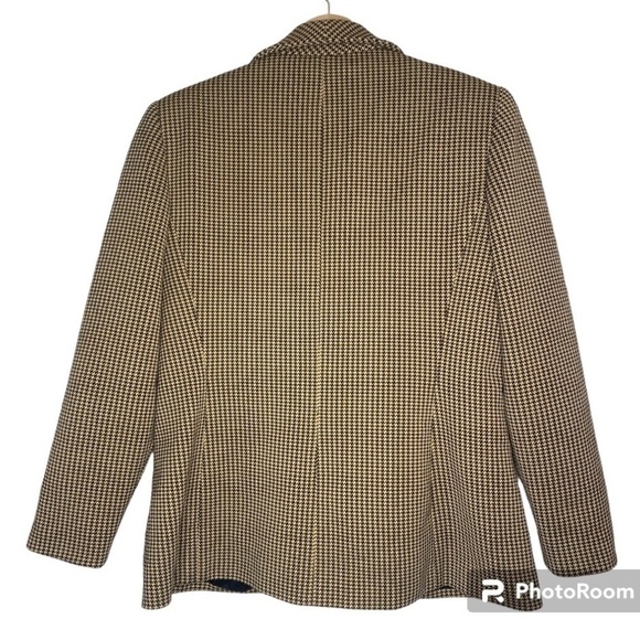 VINTAGE KASPER ASL 10 Petite TWEAD SUIT JACKET WITH TWO FAUX POCKETS - Picture 4 of 4